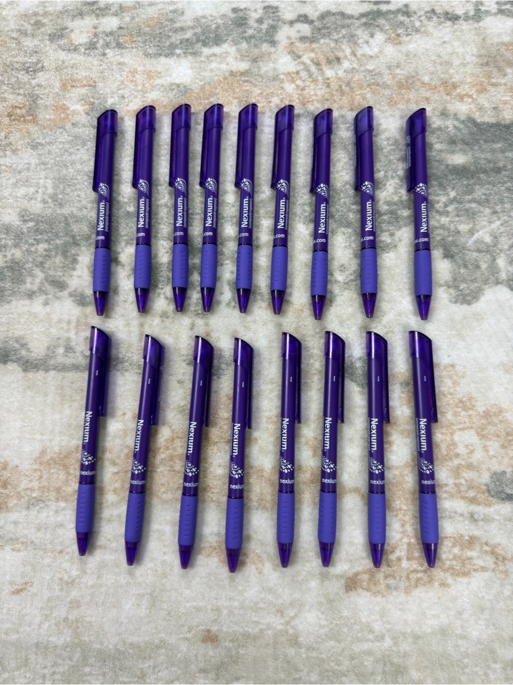 Lot of 17 Nexium Purple Click Pens Black Ink Pharmaceutical Promo Pens